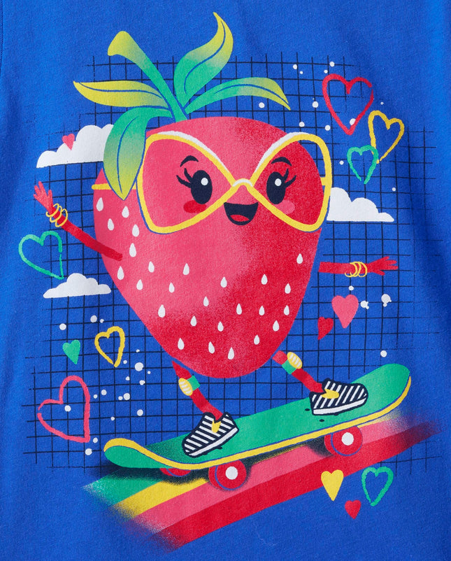 T-shirts à manches courtes à motifs « Gamer » pour filles The Children's Place, lots multiples, lot de 3 papillons/fraises/manettes, taille très petite