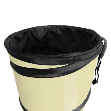 FH GROUP FH1121BEIGE Automotive Waterproof Portable Collapsible Large Beige Trash Can Garbage Container fits Most Cars, SUVs, and Trucks