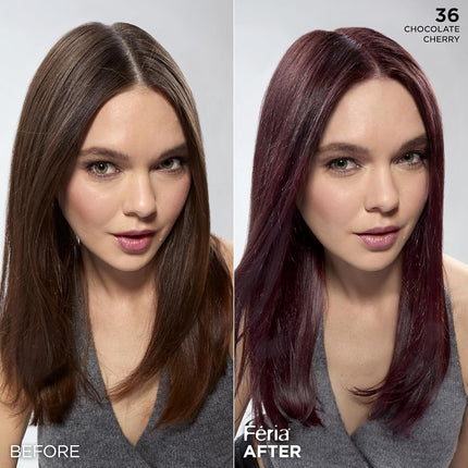 L'Oreal Paris Feria Permanent Hair Color, Chocolate Cherry, 2 Count
