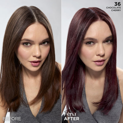 L'Oreal Paris Feria Permanent Hair Color, Chocolate Cherry, 2 Count
