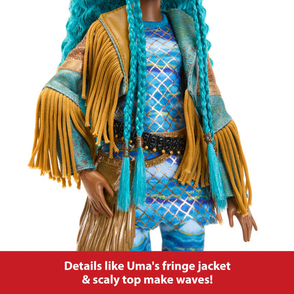 Mattel Disney Descendants: El Ascenso de Red Muñeca de Moda y Accesorio – Uma, Hija de Úrsula con Ropa Inspirada en la Película