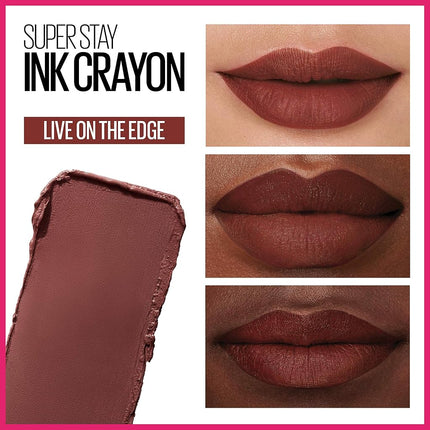 Maybelline New York SuperStay Ink Crayon Lipstick, Live On The Edge,4.5g