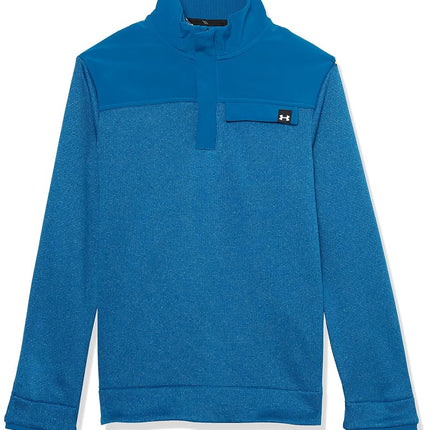 Under Armour Boys' SweaterFleece Half Zip, (426) Varsity Blue / / Halo Gray, Pequeño