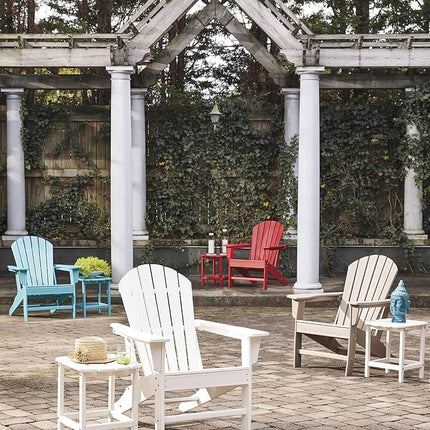 Ashley Furniture Signature Design - Sundown Treasure Outdoor End Table - Hard Plastic - Slat Top - Turquoise