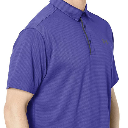 Under Armour Men's Tech Golf Polo, (468) Sonar Blue / / Black, XS