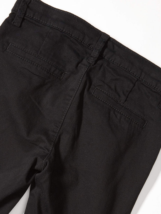 The Children's Place Pantalon Chino Skinny Uniforme Fille, Noir, 6 Plus