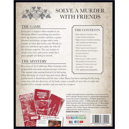 Murder Mystery Party, A Taste for Wine & Murder