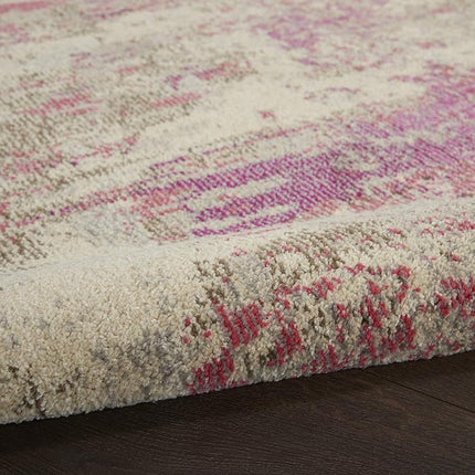 Nourison Celestial Modern Area Rug Runner, 2' x 6' (2'x6'), Ivory/Pink