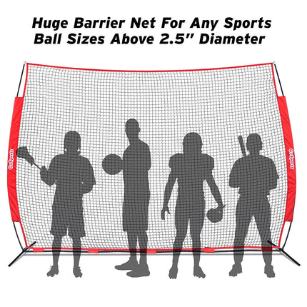 GoSports Portable 12 ft x 9 ft Sports Barrier Net - Great for Any Sport - Includes Carry Bag