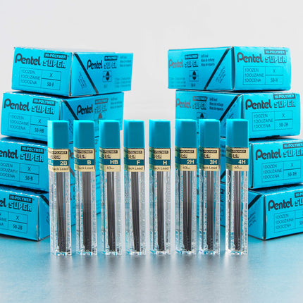 Recambio de minas Pentel Super Hi-Polymer, 0,7 mm medio, F, 144 minas (50-F)