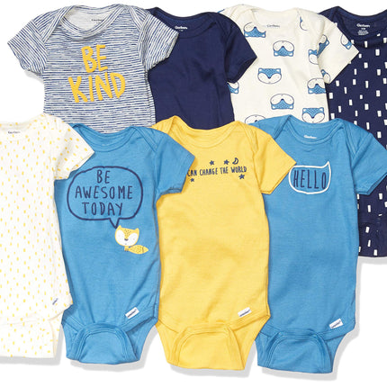 Gerber Baby-Boys 8-Pack Short Sleeve Onesies Bodys