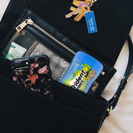 Trident Vibes SOUR PATCH KIDS Chewing Gum sans sucre, saveur framboise bleue, 4 boîtes de 40 dragées (160 dragées au total)