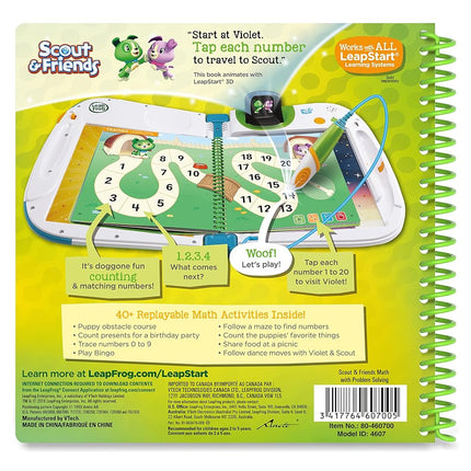 LeapFrog 80-460700 LeapStart Book, 3D Scout and Friends Math with Problem Solving, Level 1