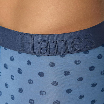 Hanes Originals Supersoft Boxer Briefs, Viscose from Bamboo Men's Underwear, Solids & Prints, 3-Pack, Blue/Green, S