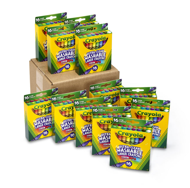 Crayola Ultra Clean Washable Large Crayons, Bulk S