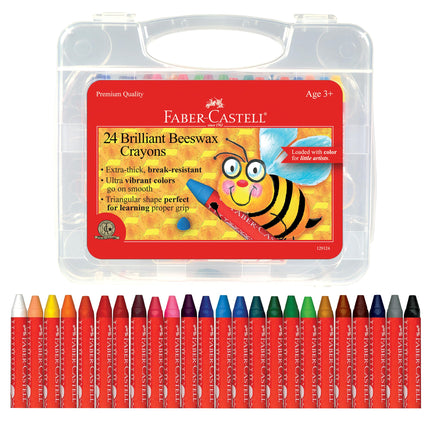 Faber-Castell Beeswax Crayons in Durable Storage C