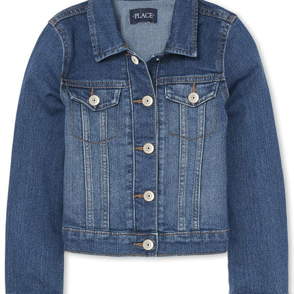 Veste en jean The Children's Place pour filles, coloris Azure Wash, taille M