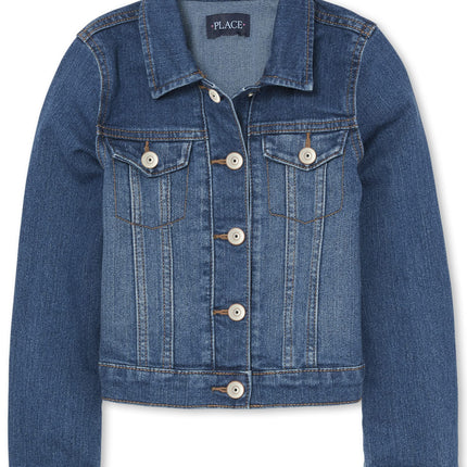 The Children's Place Girls' Denim Jacket, Azure Wa