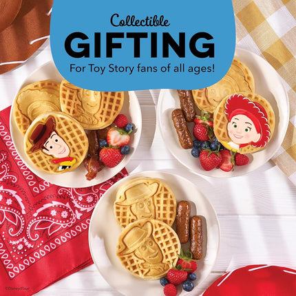Disney Dash MultiMaker® Mini System Removable Plate Set - Ceremic Coating Replacement Plates for Waffle Breakfast - Waffle Maker Not Included - 4-Inch - 2-Pack - Toy Story Woody & Jessie