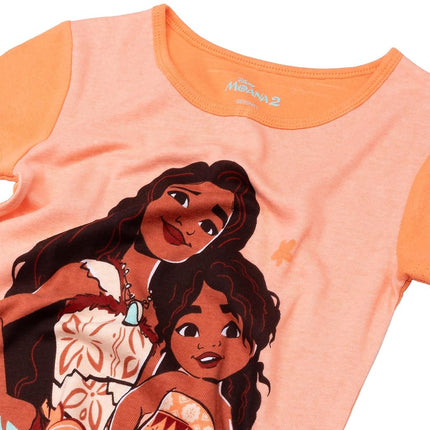 Disney Girls' Pyjama Set (Pack of 4), Floral Moana, 10