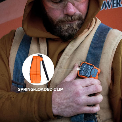 Klein Tools AEPWS1 Wearable Bluetooth Speaker, Portable, Waterproof IP67, Magnetic Clip, Mini Speaker for Hands Free Audio