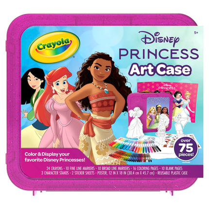 Estuche de arte Crayola Princesas de Disney (75 piezas) Kit de arte para niños, Materiales de arte, Set para colorear de Disney, Juguetes de Disney, Regalo para niñas y niños
