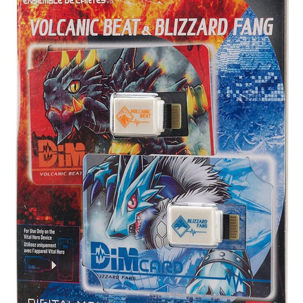 Bandai Namco 87801 VM Pack (Volvcanic Digimon Electronic Pet, Dim Card Park-Volcanic Beat & Blizzard Fang