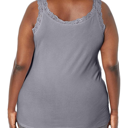 Camiseta sin mangas de encaje JUST MY SIZE para mujer, Light Steel, 6X