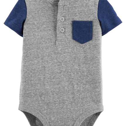 OshKosh B'Gosh Baby Boys' Pocket Henley Bodysuit S