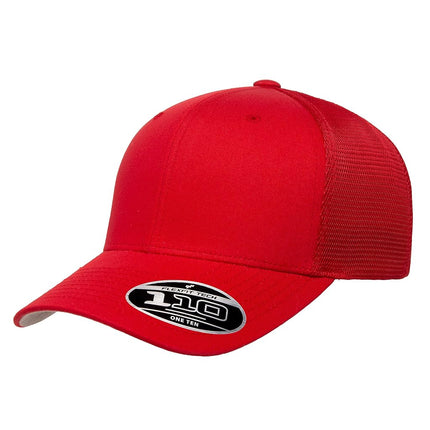 Flexfit Men's 110 Mesh Trucker Hat, Red, One Size