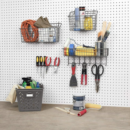 Spectrum Diversified Mount Basket, Steel, Industrial Gray, 10" L x 7" W