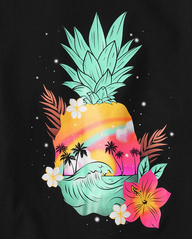 The Children's Place Assorted Everyday Short Sleeve Graphic T-Shirts,multipacks, Pineapple/Drink/Vacay/Aloha, X-Large