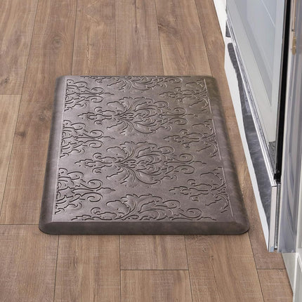 Chef Gear - Alfombrilla de Cocina Antifatiga Wellness - Diseño Marni - Alfombrilla de Chef Acolchada y Cómoda - Piel Sintética - Alivio al Cocinar y Estar de Pie - Antideslizante - Medidas 17.5"x32" - Moca