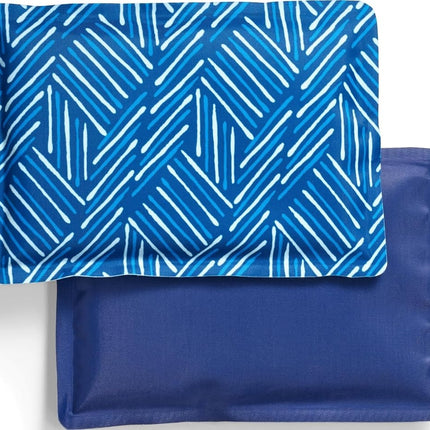 Fit & Fresh 10300FF Soft Cool, Set of 2 Flexible Ice Packs for Lunch Bags and Coolers, Navy Sketch Weave & Blue, 4.75� x 0.25� x 7.5