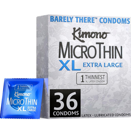 Kimono Microthin Xl Extra Large, 36 Count