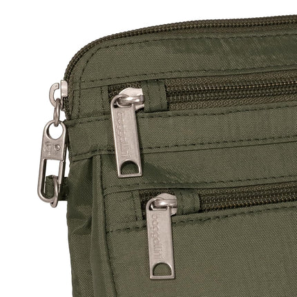 Baggallini Securtex Anti-Theft Crossbody, Thyme, One Size
