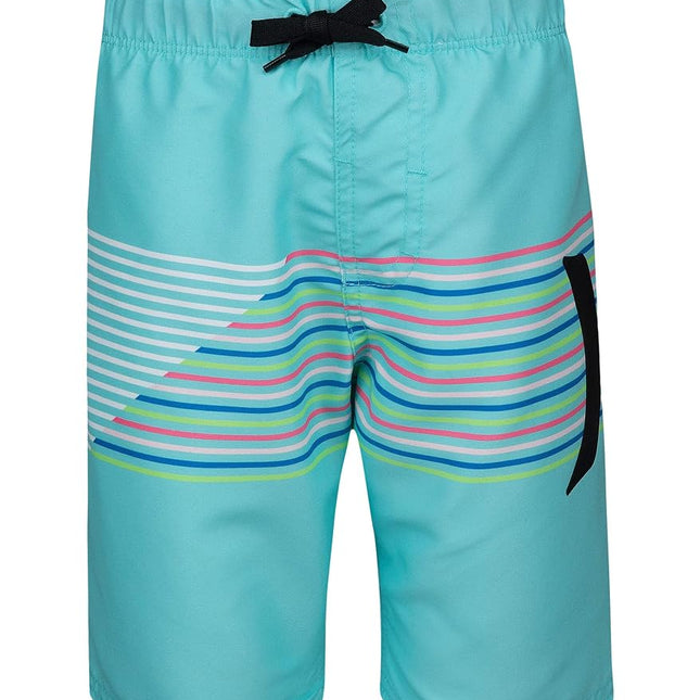Hurley Boys' Pull on Swim Trunks, Aurora Green/Slash, 3T