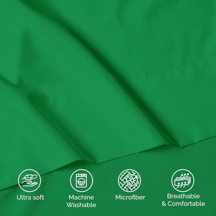 Elegant Comfort Luxury Soft 6-Piece 1500 Premium Hotel Quality Bed Sheet Set with Extra Deep Pockets 18-24 Inch, Wrinkle Free, Storage Pockets, Extra Deep Pocket 6PC Sheets, King, Emerald Green