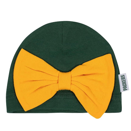 Gerber NFL Green Bay Packers 3 Pack Bodysuit Footed Pant and Cap Registry Gift Set, Green/White Green Bay Packers, 6-9M