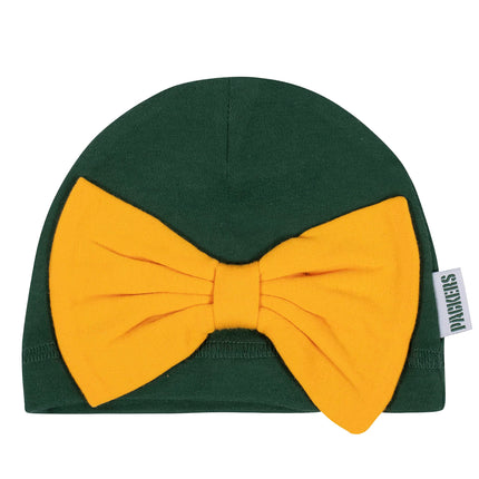 Gerber NFL Green Bay Packers Conjunto de regalo de 3 piezas: body, pantalón con pies y gorro, Verde/Blanco Green Bay Packers, 6-9 meses