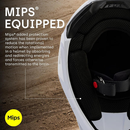 Fox Racing V1 Solid Helmet - Mips Technology, Ventilated, Removable Liner, True-to-Size Fit, Protection for MX & Off-Road, Matte Black, Size: M