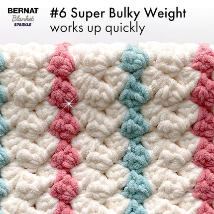 Bernat Blanket Sparkle Moon Gray Yarn - 2 Pack of 10.5oz/300g - Polyester - #6 Super Bulky - 220 Yards - Knitting, Crocheting & Crafts, Chunky Chenille Yarn