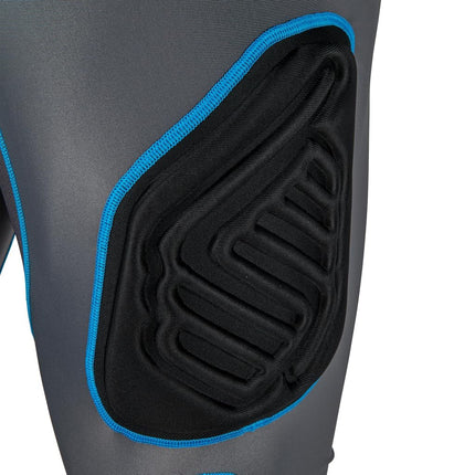 Faja Champro Bull Rush de 5 almohadillas, carbón, inserto negro, talla M de adulto
