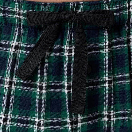 Fruit of The Loom Men's Yarn-dye Woven Flannel Pajama Pant, Green Plaid, Small