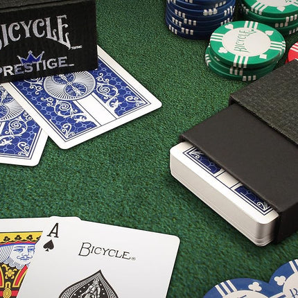 Bicycle Playing Cards Prestige (Red), Poker Size, Dura-Flex