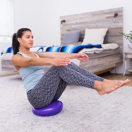 ProSource Core Balance Disc Trainer, 36 cm Diameter with Pump for Improving Posture, Fitness, Stability, Purple