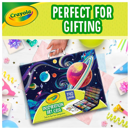 CRAYOLA Inspiration Art Case Coloring Set - Tie-Dye (140ct), Art Supplies Set For Kids, Drawing Kit, Travel Gift for Girls & Boys, Ages 5+