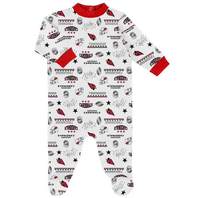 NFL 3 Piece Bodysuit, Sleep n Play and Cap Set, Boy Arizona Cardinals Blue, 0-3M
