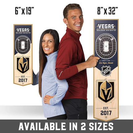 YouTheFan NHL Vegas Golden Knights 3D Stadium 6x19 Banner - T-Mobile Arena 8" x 32"