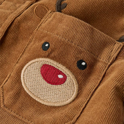 Gymboree Camisas de botón de manga larga para niños y bebés, Antler Brown, 2T